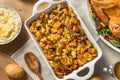 Homemade Thanksgiving Stuffing Dressing Casserole Royalty Free Stock Photo