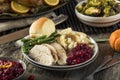 Homemade Thanksgiving Turkey Dinner Royalty Free Stock Photo