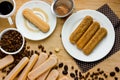 Homemade tiramisu cake. Ingredients for making Italian dessert Royalty Free Stock Photo