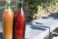 Homemade Tomato sauce in the bottle Royalty Free Stock Photo