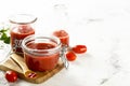 Homemade tomato sauce, or ketchup Royalty Free Stock Photo