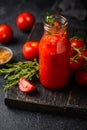 Homemade tomato sauce with spice Royalty Free Stock Photo