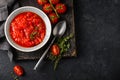 Homemade tomato sauce with spice Royalty Free Stock Photo