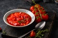 Homemade tomato sauce with spice Royalty Free Stock Photo