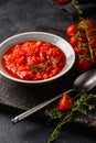 Homemade tomato sauce with spice Royalty Free Stock Photo