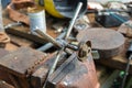 homemade tool for repair. manufacture by own hands of the tool from iron. welding of metals