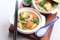 Sapo Tahu, Indonesian Chinese Food, Made with Tofu, Vegetables, Chicken, Mushroom, and Shrimp Royalty Free Stock Photo