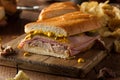 Homemade Traditional Cuban Sandwiches Royalty Free Stock Photo