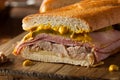 Homemade Traditional Cuban Sandwiches Royalty Free Stock Photo