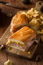 Homemade Traditional Cuban Sandwiches Royalty Free Stock Photo