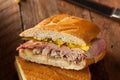 Homemade Traditional Cuban Sandwiches Royalty Free Stock Photo