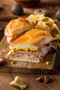 Homemade Traditional Cuban Sandwiches Royalty Free Stock Photo