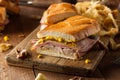 Homemade Traditional Cuban Sandwiches Royalty Free Stock Photo