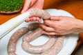 Homemade traditional sausage