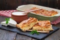Homemade Traditional Serbian Gibanica with cheese Royalty Free Stock Photo