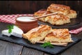 Homemade Traditional Serbian Gibanica with cheese Royalty Free Stock Photo