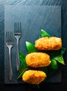Homemade traditional Spanish croquettes