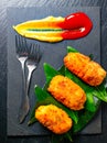Homemade traditional Spanish croquettes