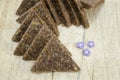 Homemade triangle shaped chocolate sweets