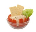 Homemade Tuna Salad Stuffed Tomato Royalty Free Stock Photo