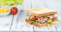 Homemade Tuna Sandwich (selective focus)