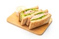 Homemade Tuna Sandwich on white background Royalty Free Stock Photo