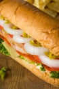 Homemade Turkey Sub Sandwich Royalty Free Stock Photo