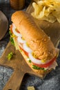 Homemade Turkey Sub Sandwich Royalty Free Stock Photo