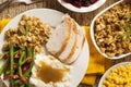 Homemade Turkey Thanksgiving Dinner Royalty Free Stock Photo