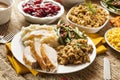 Homemade Turkey Thanksgiving Dinner Royalty Free Stock Photo