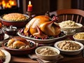 Homemade Turkey Thanksgiving Dinner Royalty Free Stock Photo