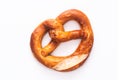 Homemade twisted knot Soft salt Pretzels on white background Royalty Free Stock Photo