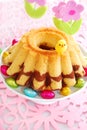 Marble ring cake for easter Royalty Free Stock Photo