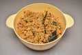 homemade Veg biryani or veg pulav in bowl , Fried rice indian food