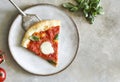 Homemade vegan Margherita pizza food photography