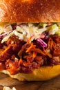 Homemade Vegan Pulled Jackfruit BBQ Sandwich Royalty Free Stock Photo