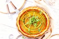 Spiral vegetable tart