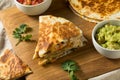 Homemade Vegetarian Quesadilla with Cheese Royalty Free Stock Photo