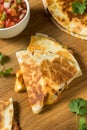 Homemade Vegetarian Quesadilla with Cheese Royalty Free Stock Photo
