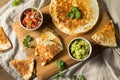 Homemade Vegetarian Quesadilla with Cheese Royalty Free Stock Photo