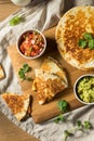 Homemade Vegetarian Quesadilla with Cheese Royalty Free Stock Photo