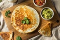 Homemade Vegetarian Quesadilla with Cheese Royalty Free Stock Photo