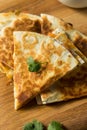 Homemade Vegetarian Quesadilla with Cheese Royalty Free Stock Photo