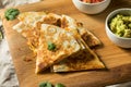 Homemade Vegetarian Quesadilla with Cheese