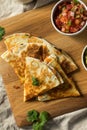 Homemade Vegetarian Quesadilla with Cheese Royalty Free Stock Photo