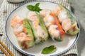 Homemade Vietnamese Shrimp Spring Rolls Royalty Free Stock Photo