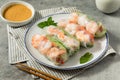 Homemade Vietnamese Shrimp Spring Rolls Royalty Free Stock Photo