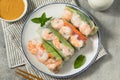 Homemade Vietnamese Shrimp Spring Rolls Royalty Free Stock Photo