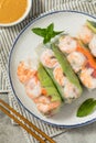 Homemade Vietnamese Shrimp Spring Rolls Royalty Free Stock Photo