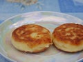 Homemade village pancakes on a plate.